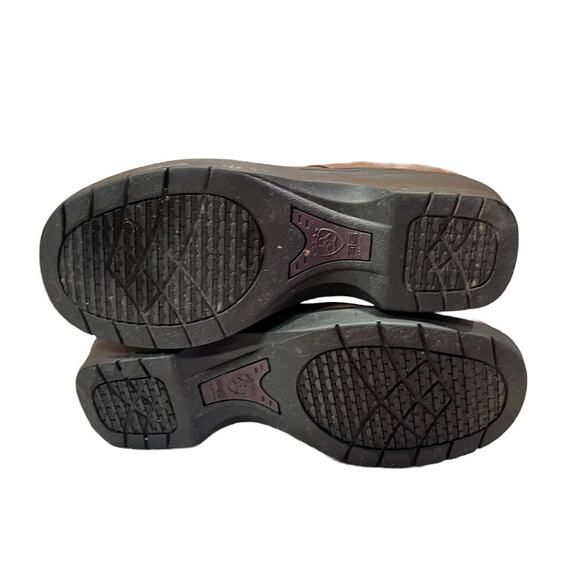 ARIAT: Santa Cruz Brown Leather Clogs Size 8 B - Picture 7 of 8